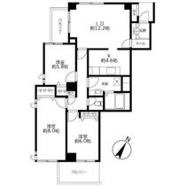 東京都大田区田園調布本町（賃貸マンション3LDK・3階・85.07㎡） その1