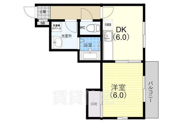 山本ハイツ｜兵庫県神戸市長田区梅ヶ香町１丁目(賃貸アパート1DK・2階・28.37㎡)の写真 その2