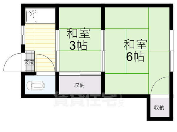 大内荘｜東京都墨田区向島３丁目(賃貸マンション2K・2階・20.00㎡)の写真 その2