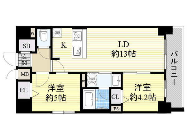 愛知県名古屋市中区丸の内３丁目(賃貸マンション2LDK・6階・50.29㎡)の写真 その2