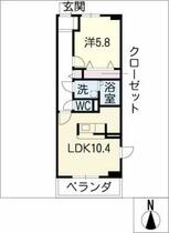 フロレジャール 201 ｜ 岐阜県関市小屋名（賃貸マンション1LDK・2階・42.38㎡） その2