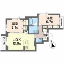 ベレオ中央通 401 ｜ 岩手県盛岡市中央通３丁目（賃貸マンション2LDK・4階・62.83㎡） その2