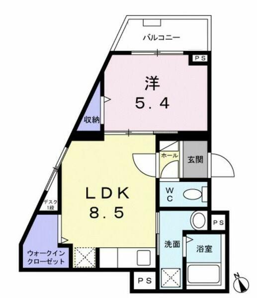 東京都中野区江原町３丁目(賃貸マンション1LDK・2階・37.10㎡)の写真 その2