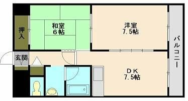 マリンハイム 402｜北海道小樽市色内１丁目(賃貸マンション2DK・4階・49.50㎡)の写真 その2