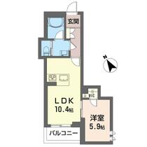 フォンテーヌ　ツルセ 00403 ｜ 埼玉県富士見市鶴瀬東１丁目（賃貸マンション1LDK・4階・40.59㎡） その2