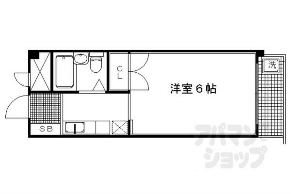 京都府京都市上京区内構町(賃貸マンション1K・3階・17.00㎡)の写真 その2