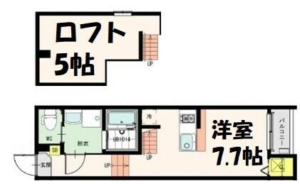 ＡＸＩＳ｜愛知県名古屋市昭和区福江１丁目(賃貸アパート1R・1階・21.40㎡)の写真 その2