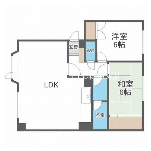 北海道札幌市東区北二十二条東２３丁目（マンション）の賃貸物件の間取り