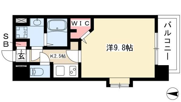 ブルーム名駅 202｜愛知県名古屋市中村区則武２丁目(賃貸マンション1K・3階・31.59㎡)の写真 その2