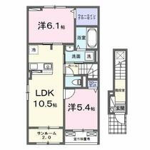 シエル聖心 201 ｜ 愛知県豊田市聖心町２丁目（賃貸アパート2LDK・2階・59.93㎡） その2