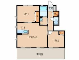 和歌山県和歌山市宇須３丁目（賃貸アパート2LDK・1階・58.30㎡） その2