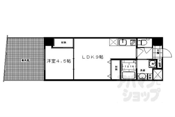 京都府京都市中京区西ノ京南原町(賃貸マンション1LDK・1階・35.72㎡)の写真 その2