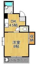 ハイツサンバード  ｜ 福岡県北九州市小倉北区木町１丁目（賃貸マンション1DK・2階・25.90㎡） その2