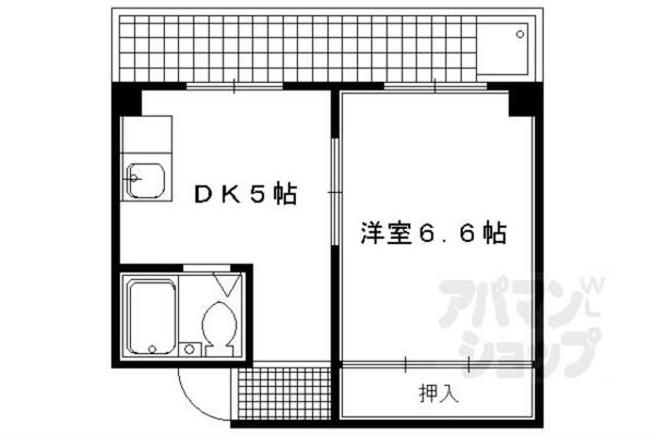 京都府京都市中京区薬師町(賃貸マンション1DK・4階・23.00㎡)の写真 その2