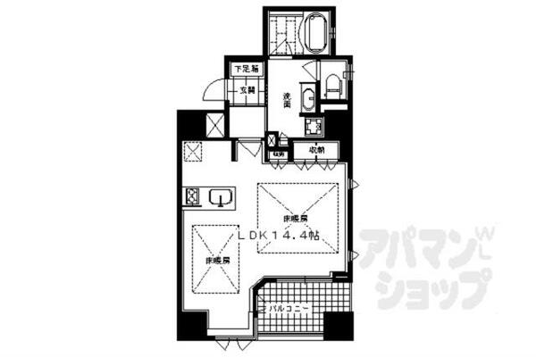 京都府京都市中京区両替町通御池上る金吹町(賃貸マンション1R・3階・39.53㎡)の写真 その2