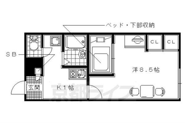 レオパレスＰＡＲＣ　ＳＩＤＥⅡ 203｜京都府城陽市寺田中大小(賃貸アパート1K・2階・23.18㎡)の写真 その2