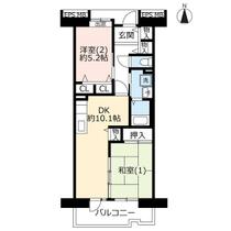 ＵＲコンフォール草加 0010505 ｜ 埼玉県草加市中央２丁目（賃貸マンション2DK・5階・55.35㎡） その2