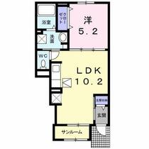 オリゾン　Ⅰ 102 ｜ 岐阜県可児市今渡（賃貸アパート1LDK・1階・40.28㎡） その2