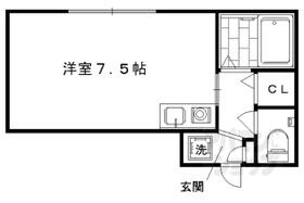 サンラック西京極 201 ｜ 京都府京都市右京区西京極下沢町（賃貸アパート1R・2階・19.87㎡） その2