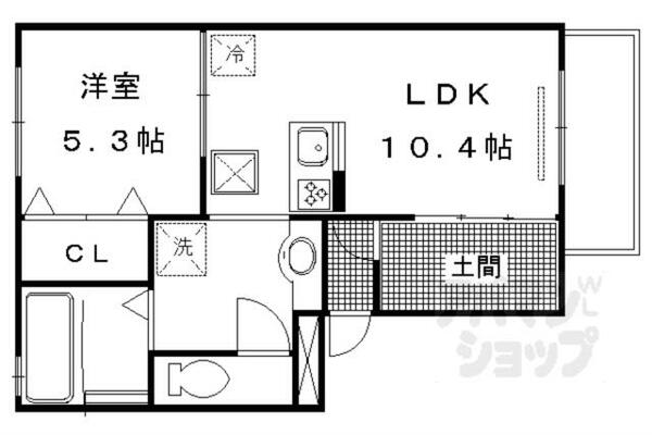 京都府京都市伏見区深草泓ノ壺町(賃貸アパート1LDK・1階・42.72㎡)の写真 その2