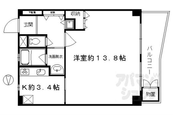 藤和シティホームズ西洞院 304｜京都府京都市下京区西洞院通松原下る永倉町(賃貸マンション1K・3階・42.18㎡)の写真 その2