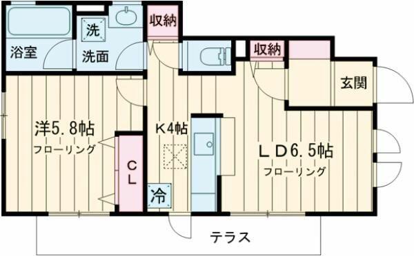 ハーニ｜京都府京都市右京区西京極西川町(賃貸アパート1LDK・1階・39.76㎡)の写真 その2