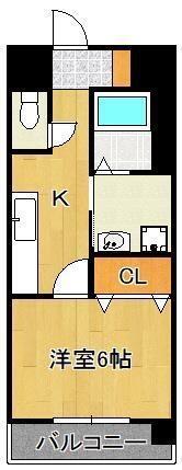 ＭＤＩグランコンファリア下曽根新町｜福岡県北九州市小倉南区下曽根新町(賃貸マンション1K・6階・25.30㎡)の写真 その2