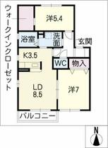 アトリオ金新田  ｜ 愛知県稲沢市西町１丁目（賃貸アパート2LDK・1階・59.00㎡） その2