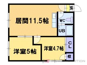 同じ建物の物件間取り写真 - ID:201022354102