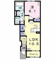 グランチェルト 105 ｜ 岐阜県大垣市和合本町１丁目（賃貸アパート1LDK・1階・45.82㎡） その1