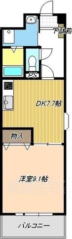 愛知県名古屋市港区砂美町(賃貸マンション1DK・2階・41.19㎡)の写真 その2