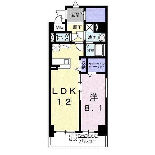 Ｇｒａｎｄ　Ｈｉｌｌｓ 501｜佐賀県佐賀市大財４丁目(賃貸マンション1LDK・5階・55.83㎡)の写真 その2