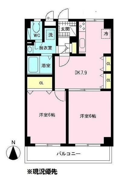 グランゼン・ハイツ 303｜神奈川県横浜市都筑区茅ケ崎東３丁目(賃貸マンション2DK・3階・47.10㎡)の写真 その2