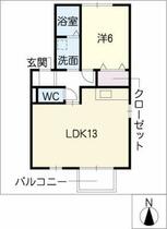 ヴィラ　エクセル 201 ｜ 愛知県半田市平地町３丁目（賃貸アパート1LDK・2階・45.42㎡） その3