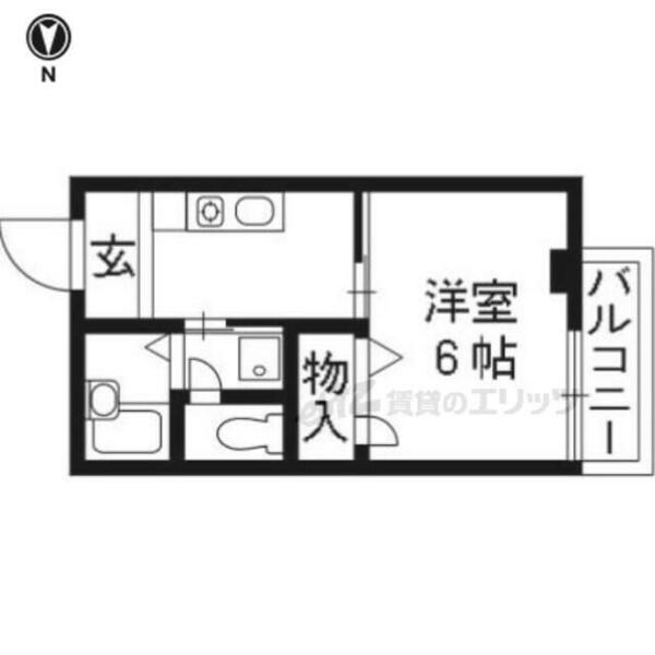 リバティ・アイ（ＮＯ．２７４） 102｜京都府京都市西京区桂南巽町(賃貸アパート1K・1階・21.12㎡)の写真 その2