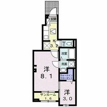 コンフォート各務原　Ｅ 103 ｜ 岐阜県各務原市鵜沼各務原町４丁目（賃貸アパート2K・1階・36.96㎡） その2