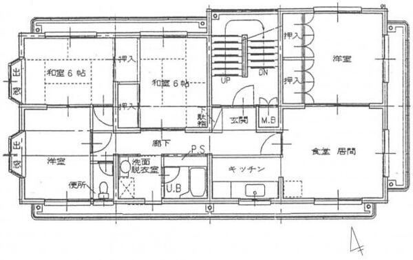 広島県広島市西区高須１丁目(賃貸マンション4DK・2階・83.88㎡)の写真 その2