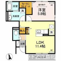 鹿児島県鹿児島市川上町（賃貸アパート1LDK・1階・43.20㎡） その2