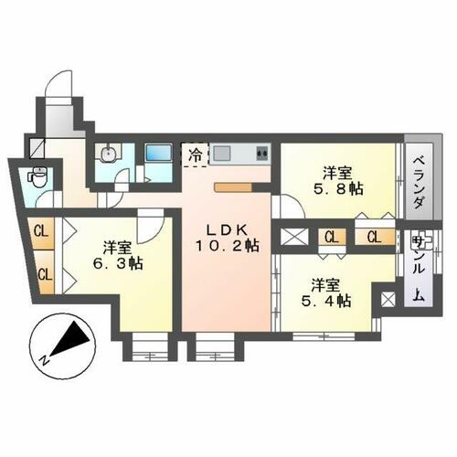 アルビオン鞍月_間取り_0
