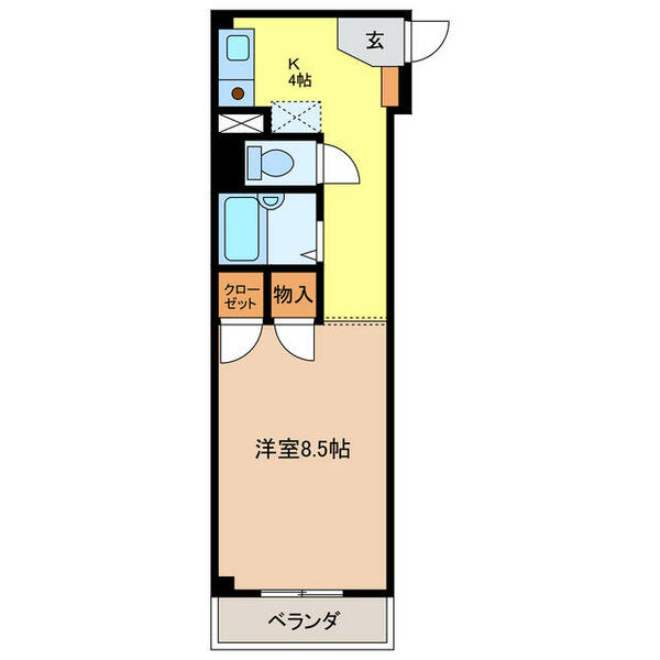 レジデンスＴＬ・西荘 306｜岐阜県岐阜市西荘１丁目(賃貸マンション1R・3階・31.73㎡)の写真 その2