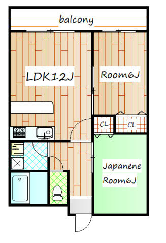 フォレストハウス｜群馬県高崎市中尾町(賃貸マンション2LDK・3階・53.15㎡)の写真 その2