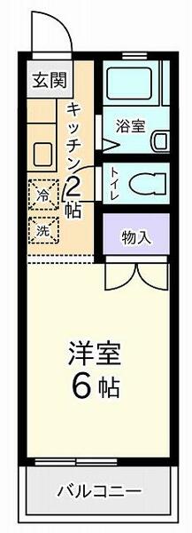 ハイムサンフラワー 107｜東京都国立市西２丁目(賃貸アパート1K・1階・20.00㎡)の写真 その2