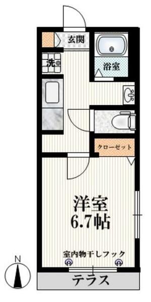 ベルシャンブル 103｜東京都豊島区目白３丁目(賃貸マンション1K・1階・24.50㎡)の写真 その2