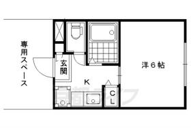 サンラック西京極 104 ｜ 京都府京都市右京区西京極下沢町（賃貸アパート1K・1階・19.87㎡） その2