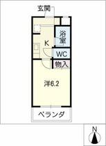 メルべーユゼンゴ  ｜ 愛知県豊明市前後町善江（賃貸マンション1K・4階・20.30㎡） その2