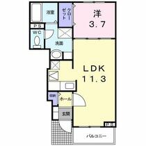 ノイブリーゼ 103 ｜ 岐阜県大垣市美和町（賃貸アパート1LDK・1階・37.13㎡） その2