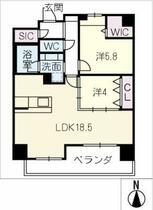 Ｎ－ｐｒｉｎｃｅ長久手  ｜ 愛知県長久手市塚田（賃貸マンション2LDK・8階・71.22㎡） その2