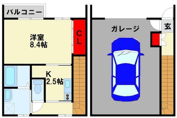 ギャラン中間　Ｂ棟 2｜福岡県中間市長津１丁目(賃貸アパート1K・1階・67.90㎡)の写真 その2