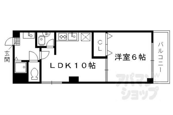 サンモリタ 201｜京都府京都市中京区釜座通丸太町下る桝屋町(賃貸マンション1LDK・2階・37.72㎡)の写真 その2