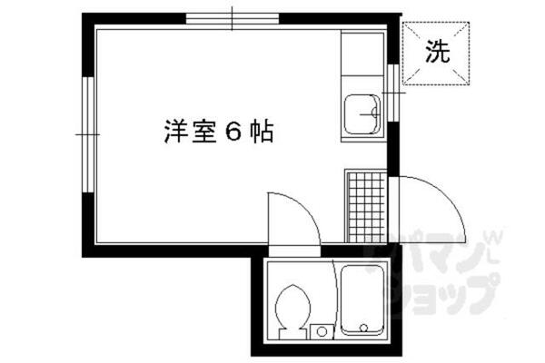 京都府京都市左京区一乗寺里ノ前町(賃貸アパート1R・2階・15.00㎡)の写真 その2